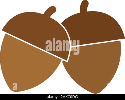 Isolated acorn icon Stock Vector