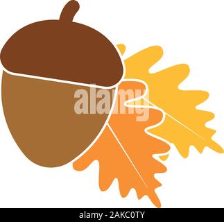 Isolated acorn icon Stock Vector