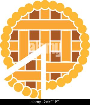 Isolated pie icon Stock Vector
