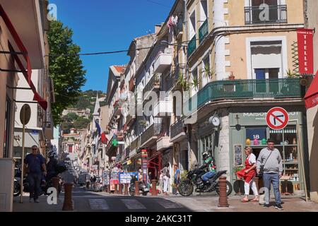 France, Herault, Sete, Paul Valery street in the city center Stock Photo