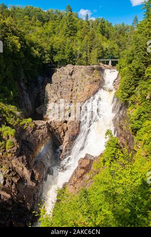 Canada, Quebec province, Beaupre, Sainte Anne Canyon dug by the Saint Anne du Nord River, and with a 74m high waterfall Stock Photo