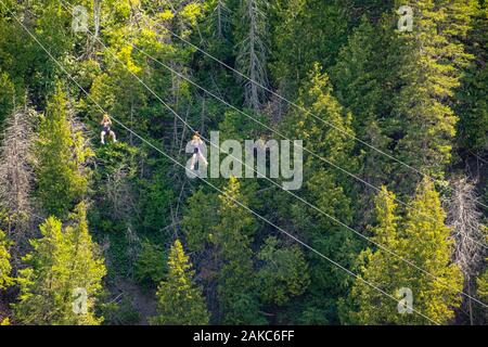 Canada, Quebec province, Municipality of Boischatel, Montmorency Falls Park Stock Photo