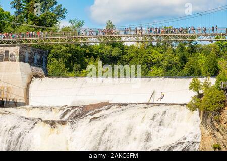 Canada, Quebec province, Municipality of Boischatel, Montmorency Falls Park Stock Photo