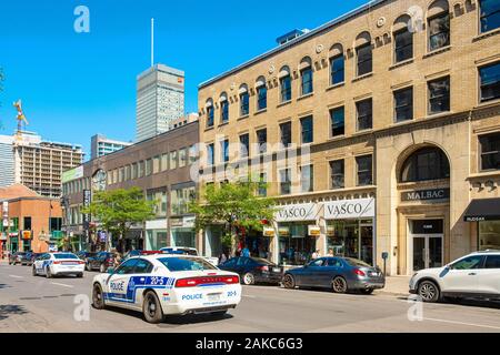 Canada, Quebec province, Montreal, Saint Catherine street Stock Photo