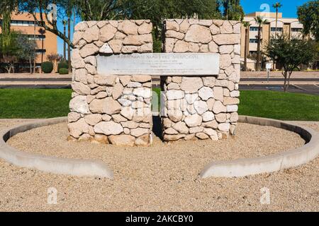 Phoenix, AZ - Nov. 30, 2019: This Memorial is dedicated to the 1.5 million Armenian victims of genocide in Turkey between 1915 and 1921 and to all peo Stock Photo