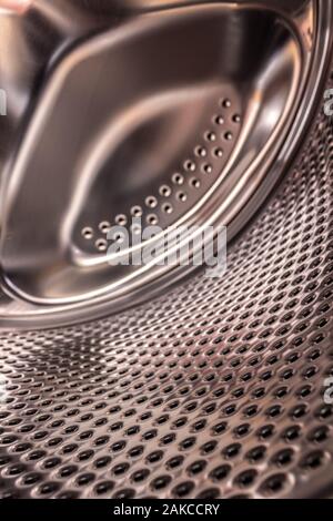 Washing machine drum interior Stock Photo