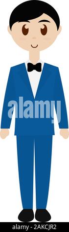 Groom image. Marriage concept Stock Vector