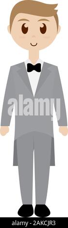 Groom image. Marriage concept Stock Vector