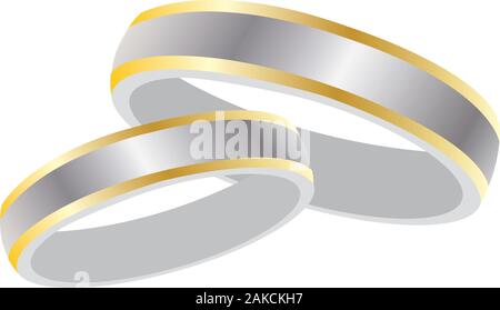 Luxury wedding rings Stock Vector