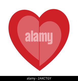 Broken Red Heart Shape Stock Photo