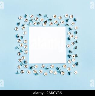Frame on blue background. Stock Photo