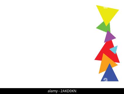 Retro Triangle Patterns Background Shapes and Pattern 1990s Style Stock Photo