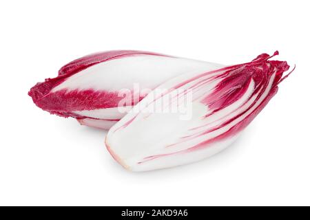 red chicory or radicchio isolated on white background Stock Photo