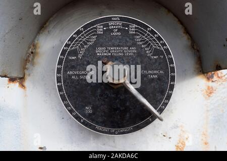 Pressure gauge on an abandoned old tank Stock Photo - Alamy