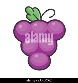 Grape fruit icon design illustration isolated on white Stock Vector