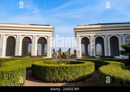 Ancient Rome buildings, Farnese Aviaries, Farnese Gardens, Palatine Hill, Palatino, Rome, Italy Stock Photo