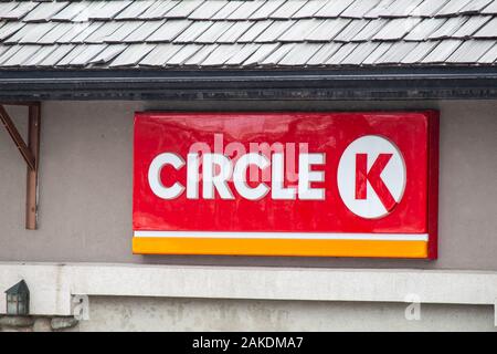 Calgary, Alberta. Canada. Jan 7, 2020. Robbery Reported at Circle-K. Illustrative Stock Photo