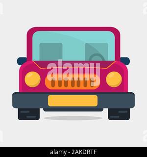 car front view isolated vector illustration Stock Vector