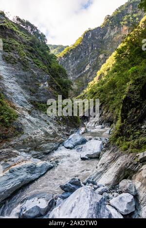 The pristine Baiyan Falls in Taroko National Park, Taiwan Stock Photo