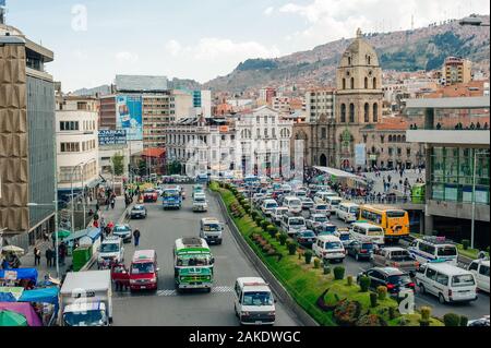 La Paz, Bolivia - April 2019 San Francisco Church Stock Photo