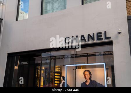 Chanel designer clothing and fashion store location in trendy San
