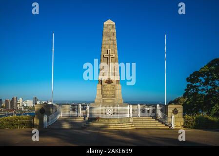 perth, australia - January 13 2019: The State War Memorial Cenotaph, unveiled in the year of the Centenary of Western Australia, 24 November 1929, by Stock Photo