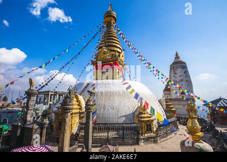 Swayambhunath, monkey temple in kathmandu, nepal Stock Photo