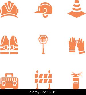 Tools icon set design, Under construction architecture work repair progress warning industry and build theme Vector illustration Stock Vector