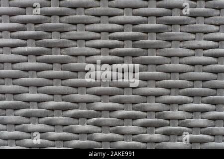Gray weaving baskets. Wall texture background. Close-up Stock Photo
