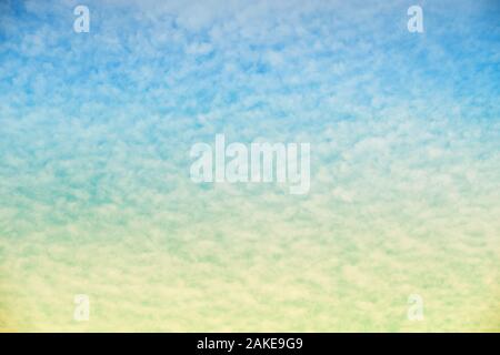 Background of sunrise, good blue and yellow sky full. Stock Photo