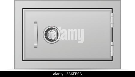 Bank locker on a white background. Vector illustration. Stock Vector