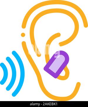 Ear Plug For Sleeping Icon Outline Illustration Stock Vector