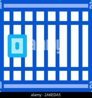 Police Prison Bar Gate Icon Outline Illustration Stock Vector