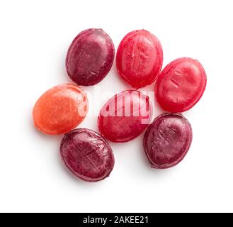 Sweet colorful candies isolated on white background. Stock Photo