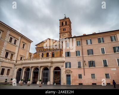 Santa Maria in Trastevere Basilica, Rome Italy Stock Photo