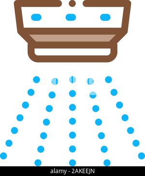 Smoke Alarm Detector Icon Outline Illustration Stock Vector