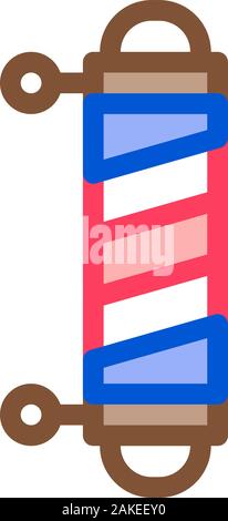 Barber Exterior Detail Icon Outline Illustration Stock Vector