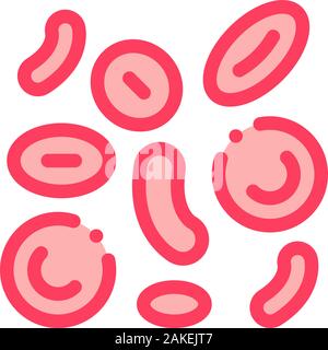 Erythrocyte In Blood Icon Outline Illustration Stock Vector