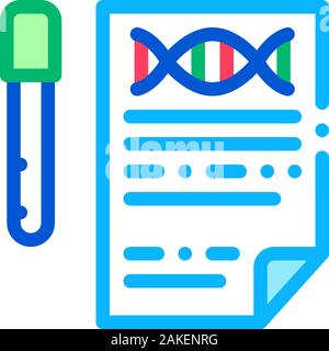 Result Test List Flask Icon Outline Illustration Stock Vector