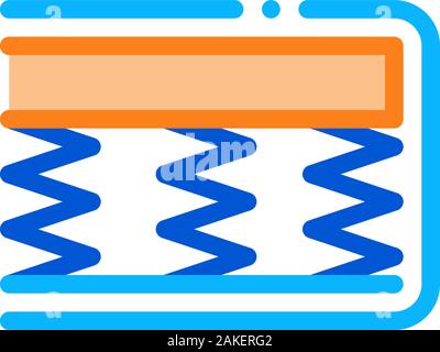 Mattress Springs Foam Icon Outline Illustration Stock Vector