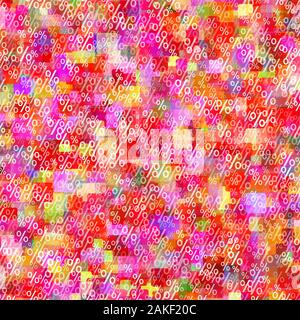 Discount background of signs percent in shades of red for women; Eps10 Stock Vector