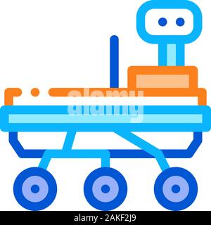 Exploration Mars Rover Icon Outline Illustration Stock Vector