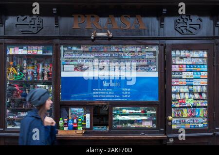 side kiosk tobacco glass cigrettes nicotiana shop display for tobacco booth A small shop or street