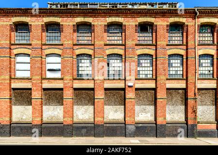 old brick factory building wall in england uk Stock Photo