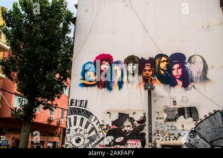 The 27 club Graffiti wall art in Florentine neighbourhood, Tel Aviv Stock Photo