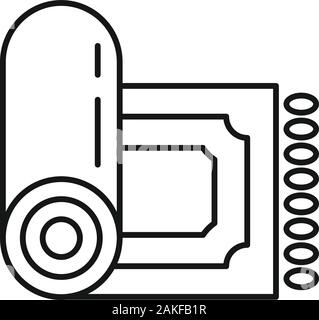 Prayer mat icon. Outline prayer mat vector icon for web design isolated on white background Stock Vector