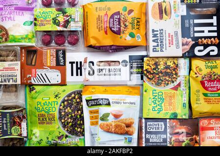 Vegan products packaging pattern. UK Stock Photo - Alamy