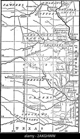 History of American missions to the heathen, from their commencement to the present time . 44*. INDIAN TERRITORY WEST OF THE MISSISSIPPI. Stock Photo