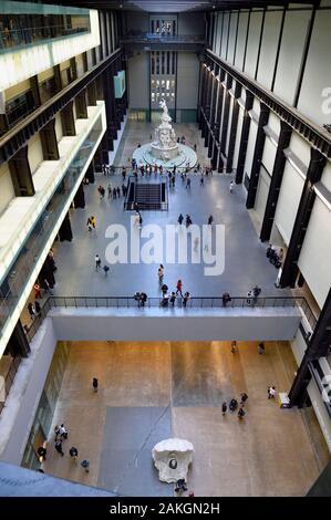 United Kingdom, London, Southwark district, the Tate Modern, Museum of Contemporary Art, Fons Americanus, a 13 meter high fountain by artist Kara Walker Stock Photo