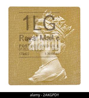 Royal mail,postage paid stamp,large Stock Photo